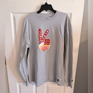 STARTER Coca Cola 1971 The Unity Collection Gray Long Sleeve Tee